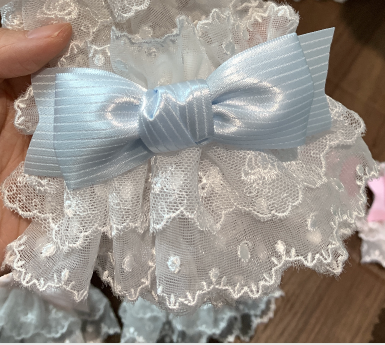 Lolita - Strawberry Angel Cherry Blossom Lace Cuff - Lolita lace