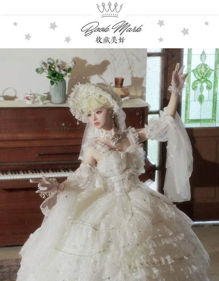 Maoxi Xiaoxiannu Lolita - Dream Waltz - White chiffon JSK dress