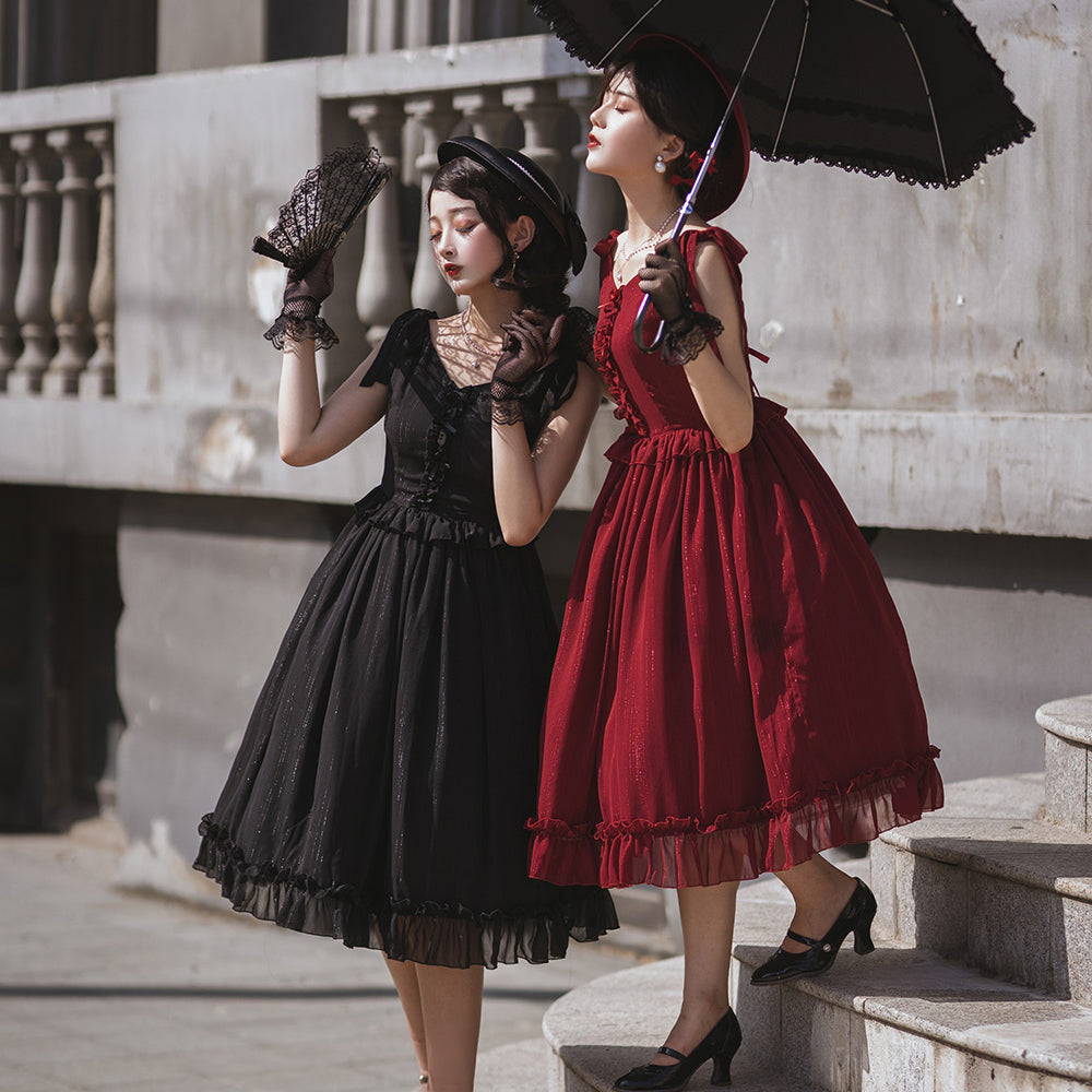 Miss Point - Rhine Riverside - French Vintage Chiffon Lolita JSK