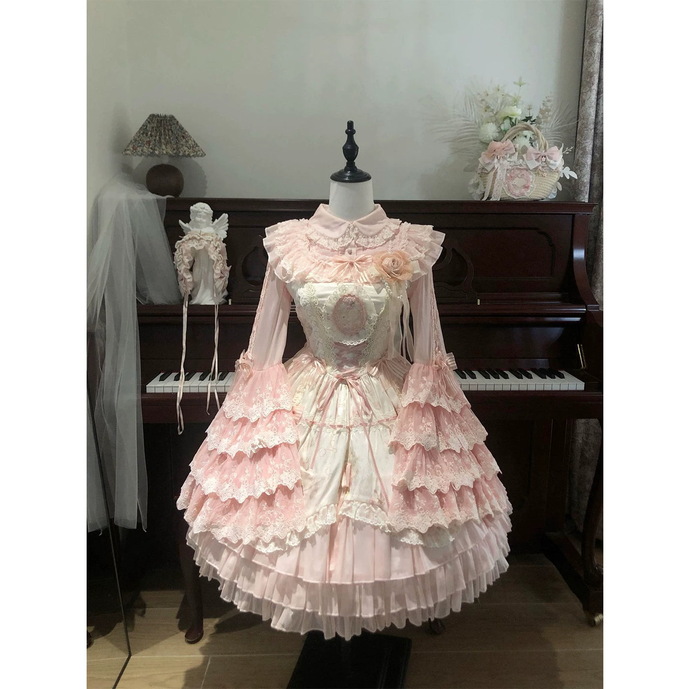 Creamy - Pink Ballet - JSK dress set with hime sleeves
