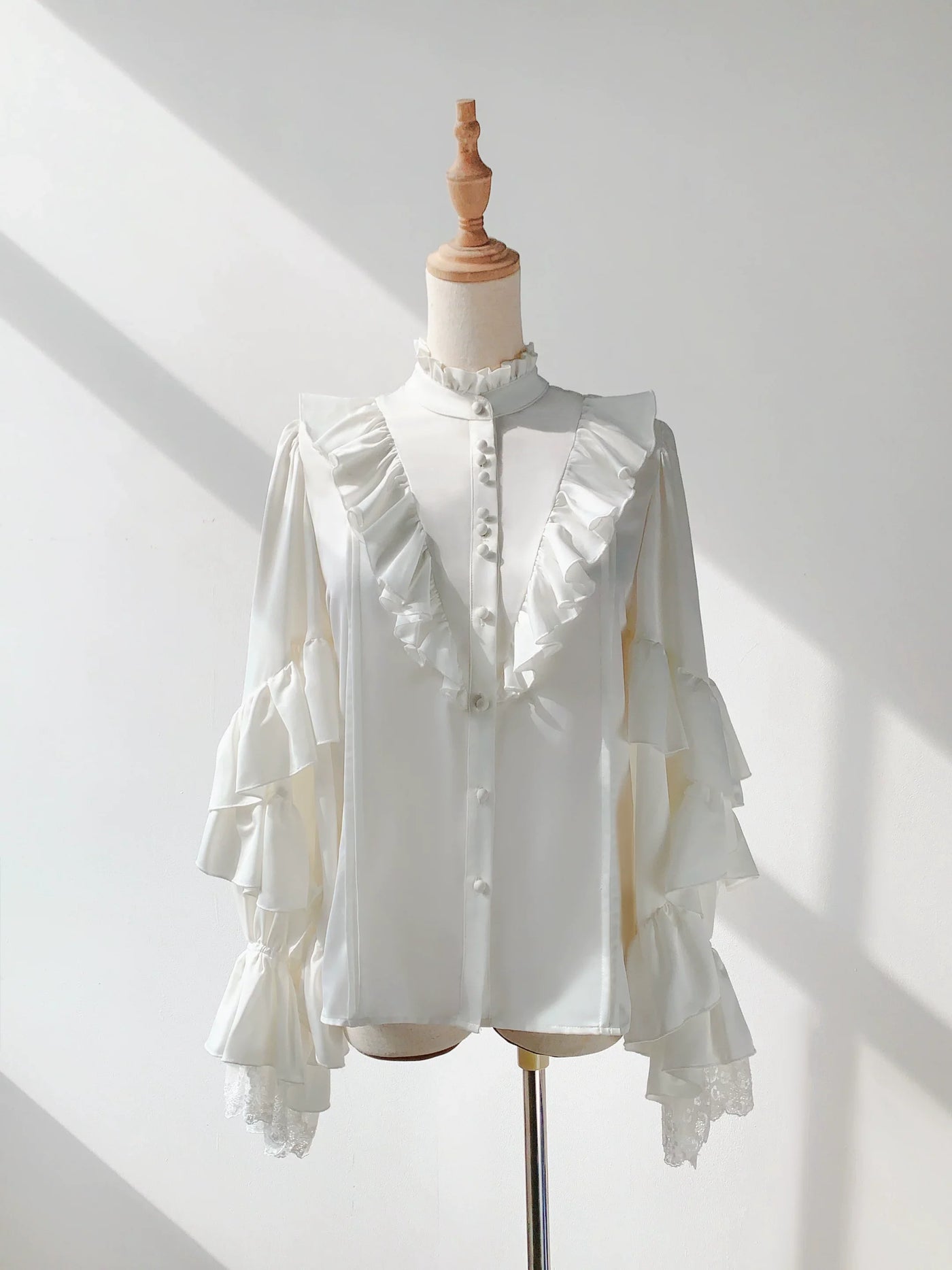 Every Page of The Poem - Night & Day Sonata - Ouji Lolita Princess Sleeve Shirt & Pants Suit
