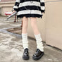 Milky white (50 cm---sock opening has elastic band) / One Size