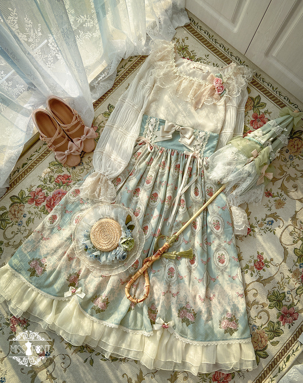 Miss Point - Retro Lolita Lace Long Sleeve Blouse - Innerwear