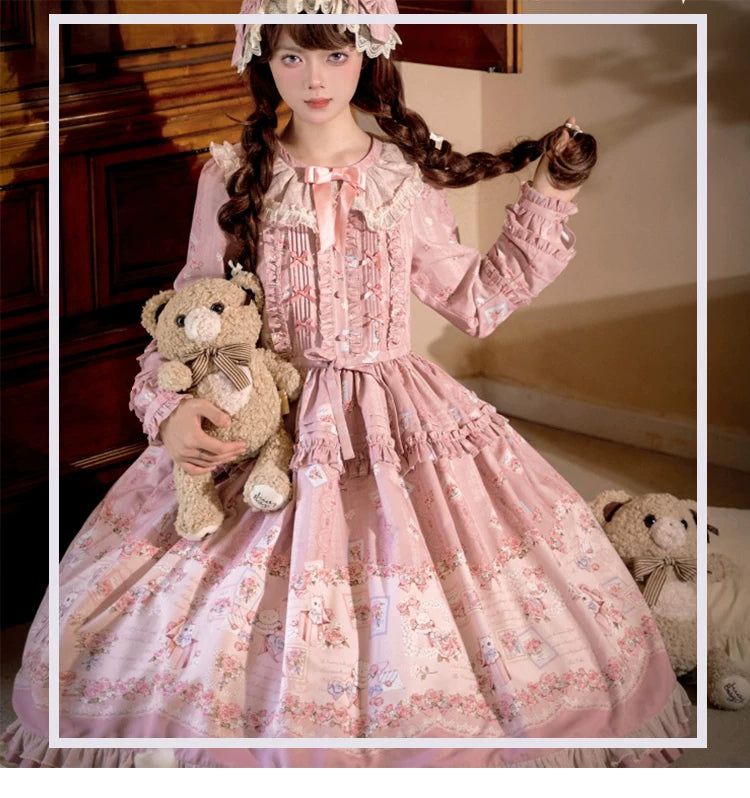 Yueele - Garden Bloom - Plus-Size Sweet Lolita OP Dress - detail view 6