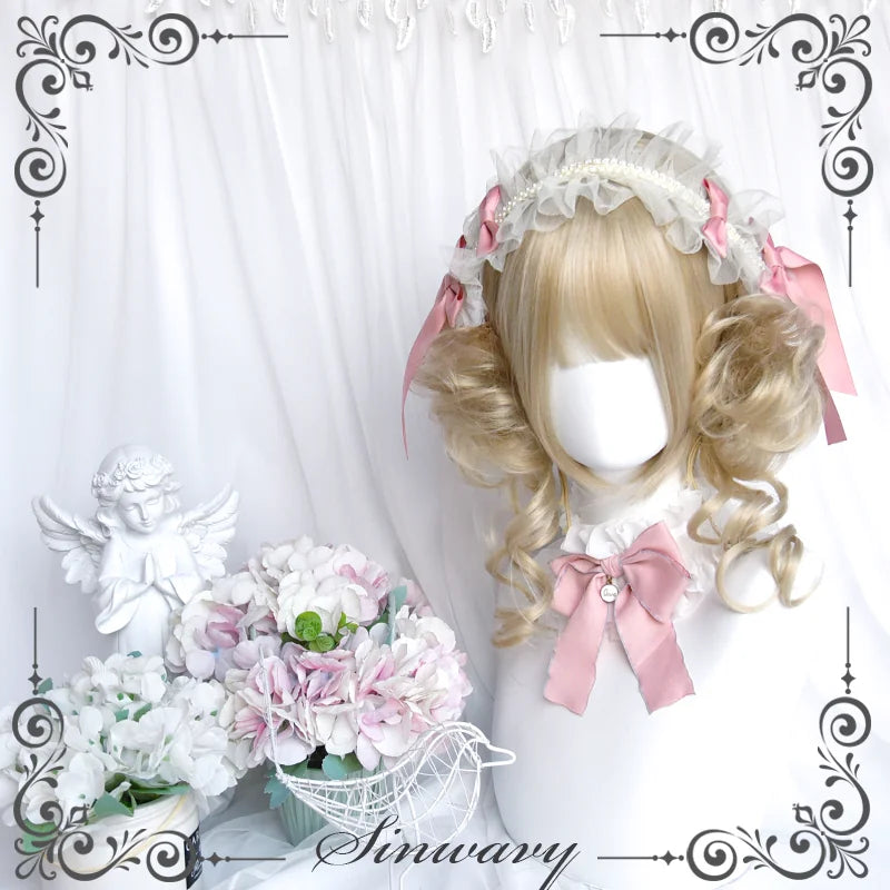 Sinwavy platinum blonde Lolita clip wig - view 6