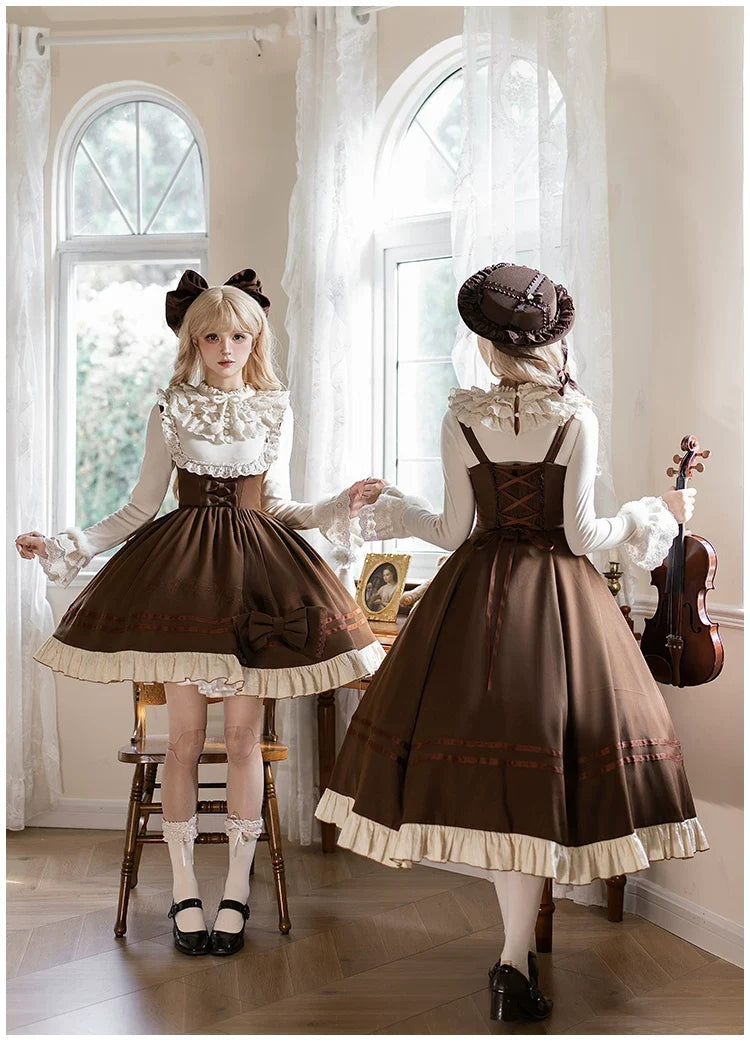 With PUJI - Oak Melody - Classic Lolita JSK, Bust Supporting Dress
