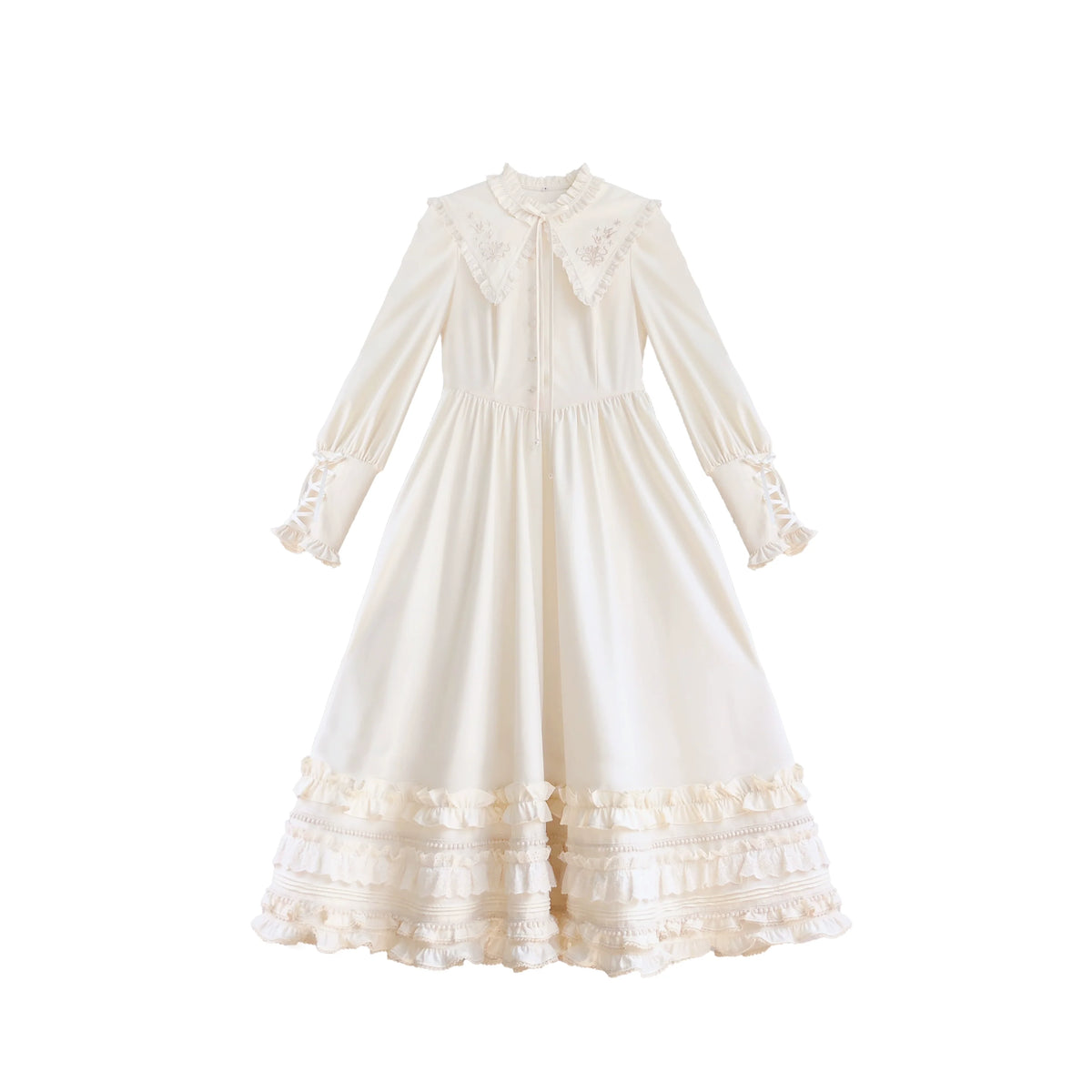 HuTaoMuJK - Wind Kiss Tulip - Classic Lolita Suit Options with Ruffle-Collar OP Dress