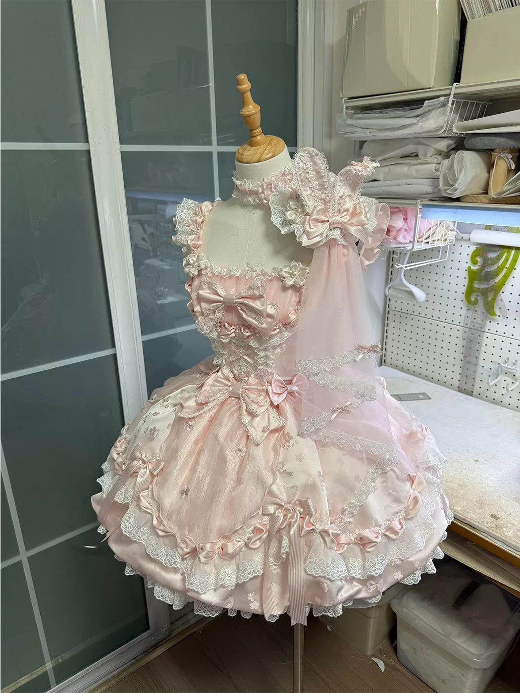 Creamy - Cherry Blossom Ballet - Pink JSK with Floral Motifs