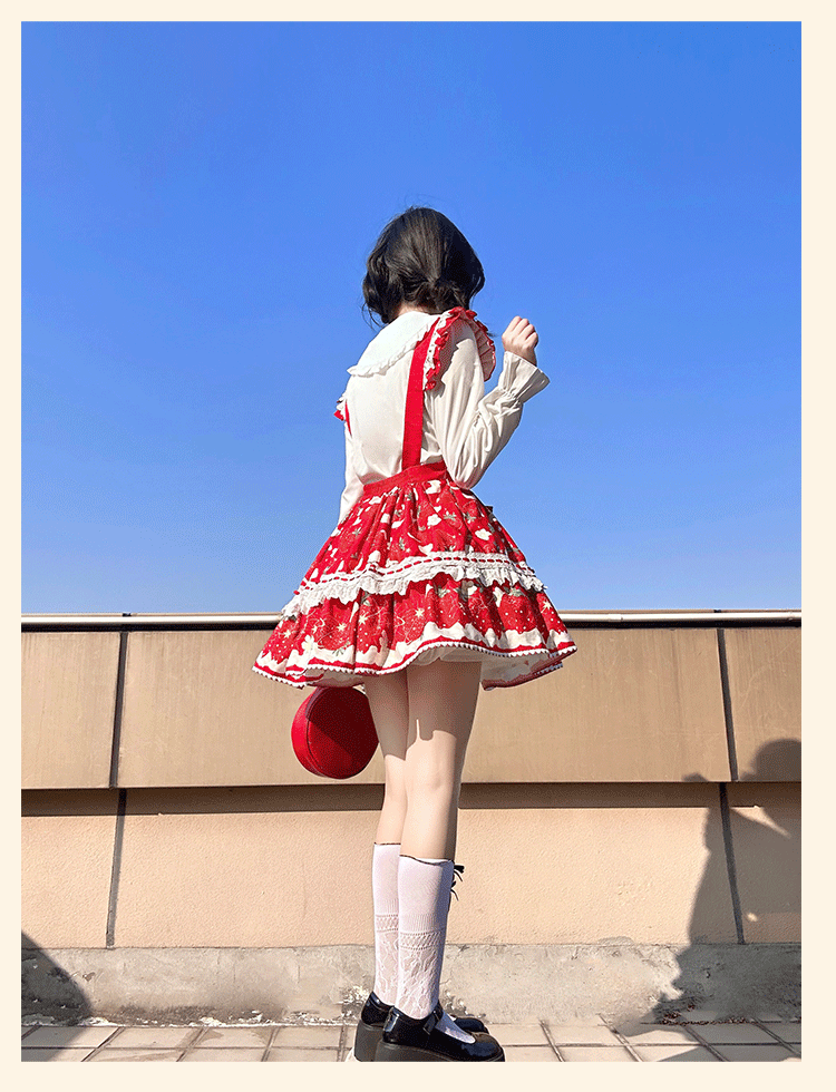 Niu Niu - Plus Size Lolita Shirt Long Sleeve - Doll Collar Blouse Innerwear