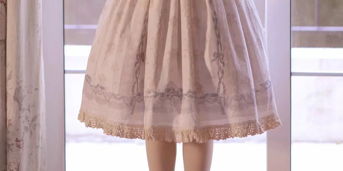 Sweetheart Dream Machine - Starry Cloud Twin Rabbit - Long-Sleeve Lolita Inner Blouse with Floral Lace Collar