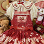 In Stock; Ships Within 10 Days; No 7-Day Change-of-Mind Returns / Red / Strawberry Pinafore / S