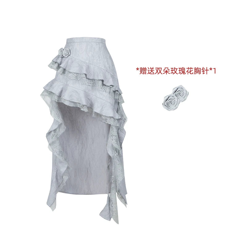 With PUJI - Twilight - Gothic Witch Lolita SK Suit Bodice Mermaid Dress detail view 12