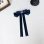 Faux Gem Decorated Navy Bow Tie (one size, choose M) Early stock / S