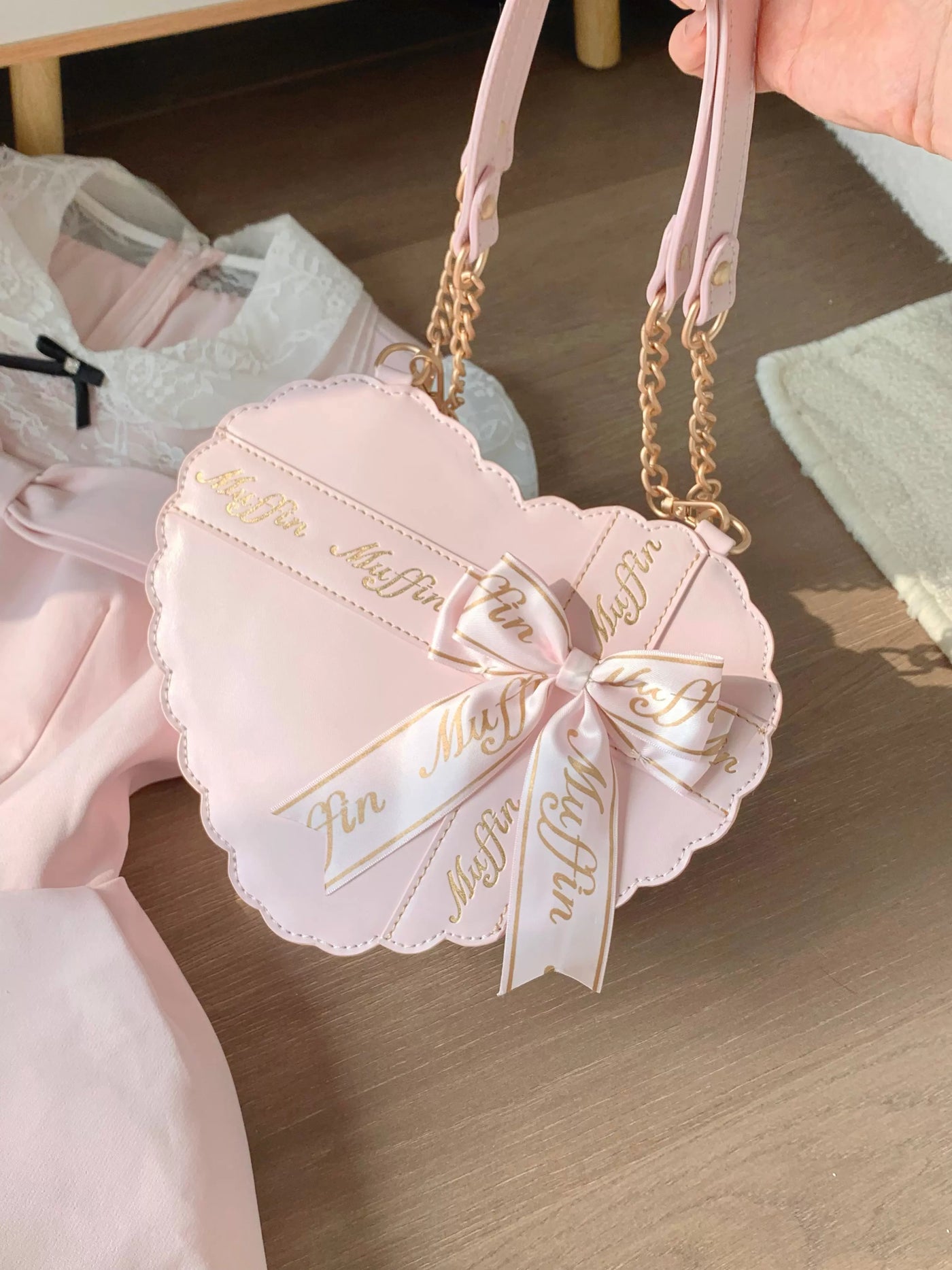 Lolita - Sweet Lolita Heart Bow Bag - Individually Selectable Lolita