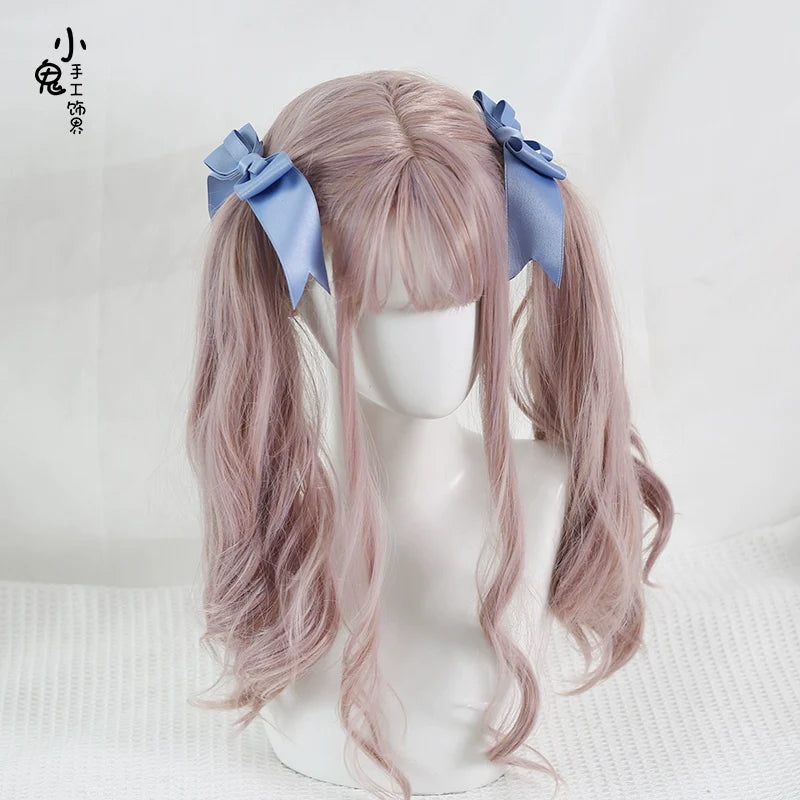 Xiaogui - Kawaii J-fashion Lolita Bow Clip sea blue - 1 pair