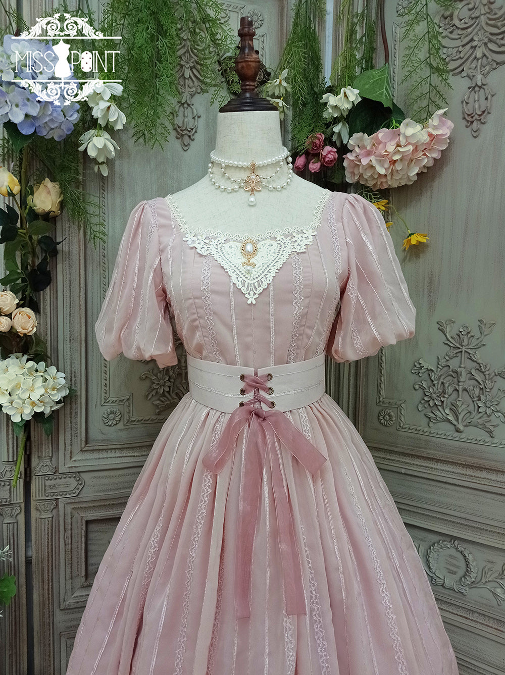 Tulip - Classic Lolita OP Dress Short Sleeve Dress Multicolors XS Pink