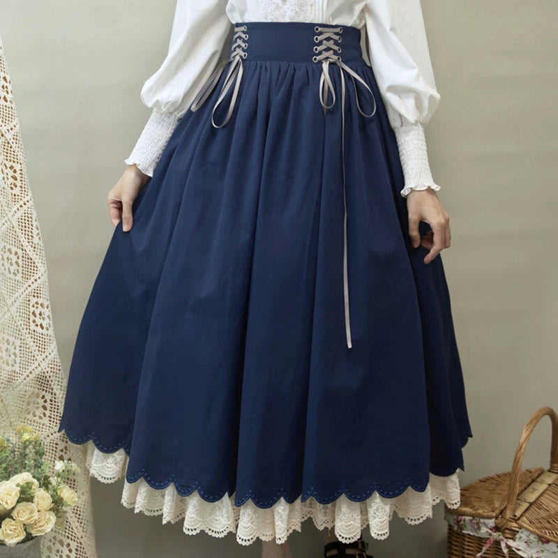 Countess's Autumn Outing - Embroidered Blouse and Skirt Set - detail view 9