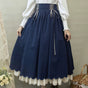 (Long Length) Navy SK Skirt / Small