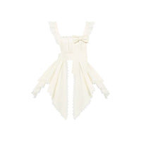 With PUJI - Izayoi - Wa Lolita Outfit Set, Detachable Styling - Apron comes with detachable bow in stock / S