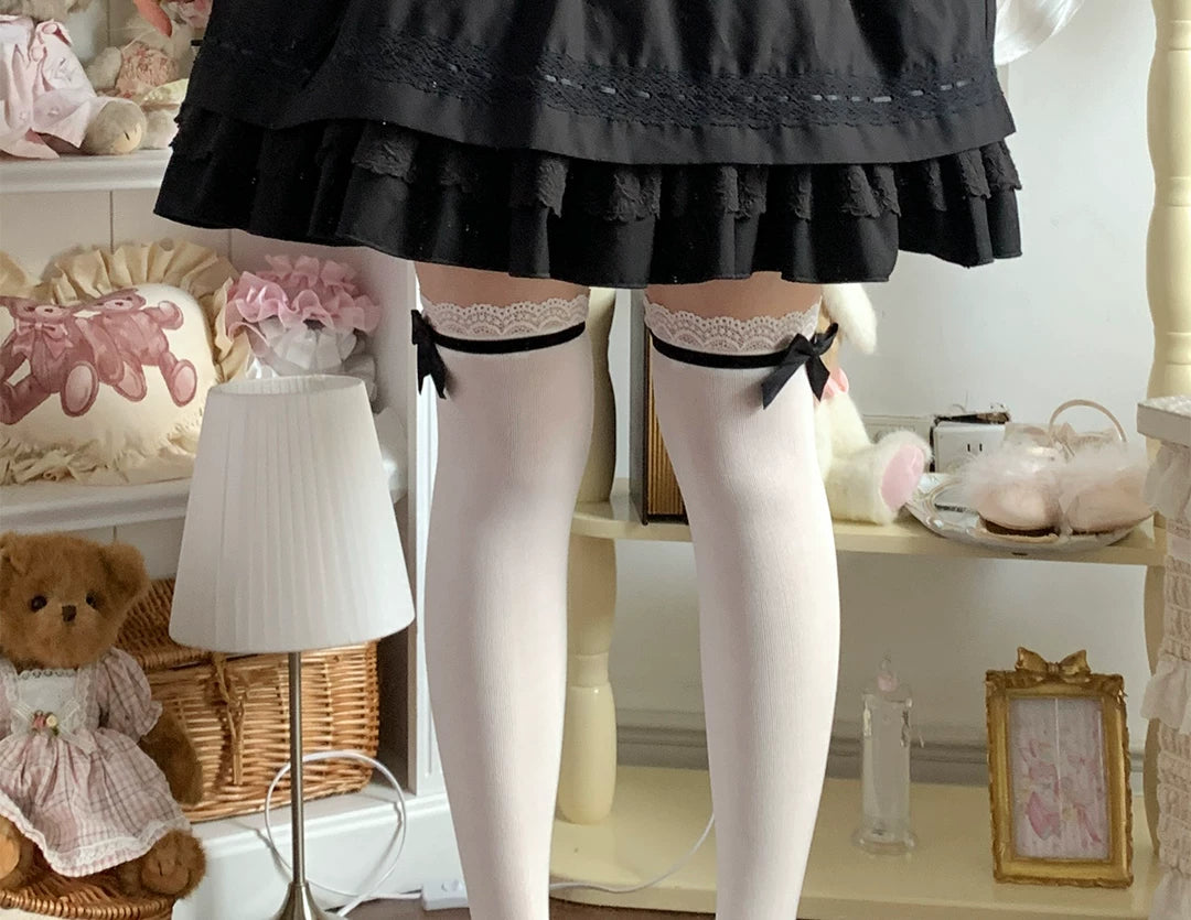 roji roji - Roji Doll - Lace-Trimmed Lolita Socks with Bows in Three Lengths