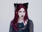 black alloy cat ear hairclip