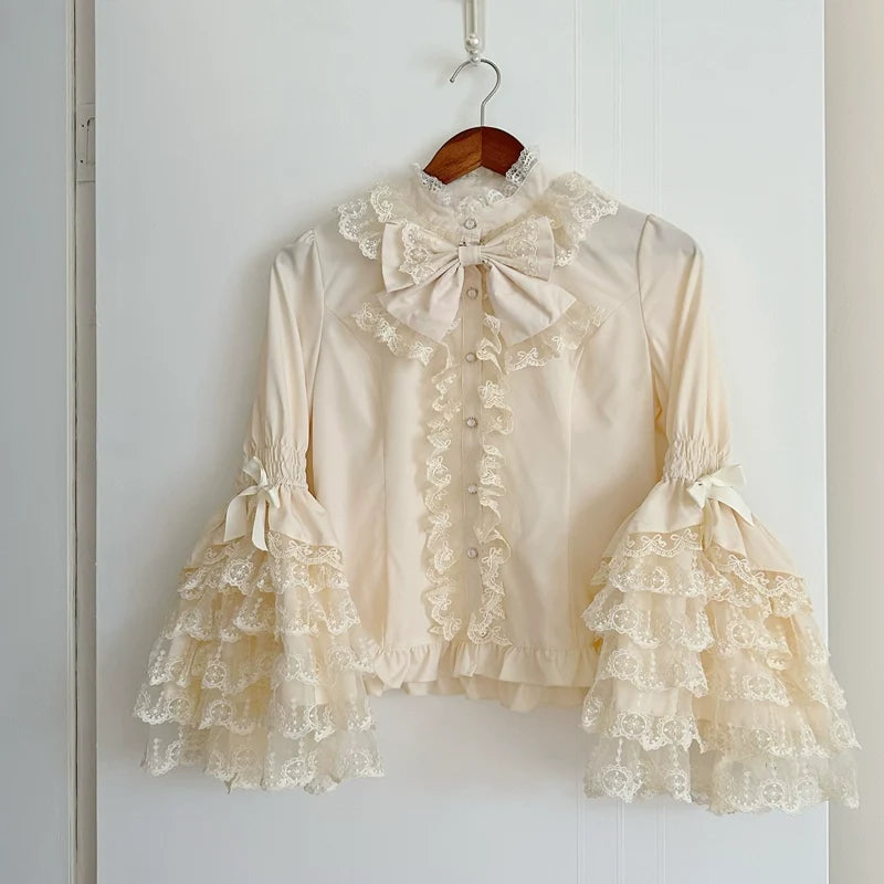 Love and Heart Palpitations - Sweet Wedding Lolita JSK Dress, Pearl and Lace Accents (L M S) 39974:648600