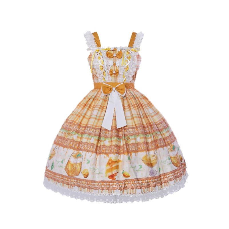 Lolita - Mango Macchiato - Ginger Yellow Sweet Lolita JSK