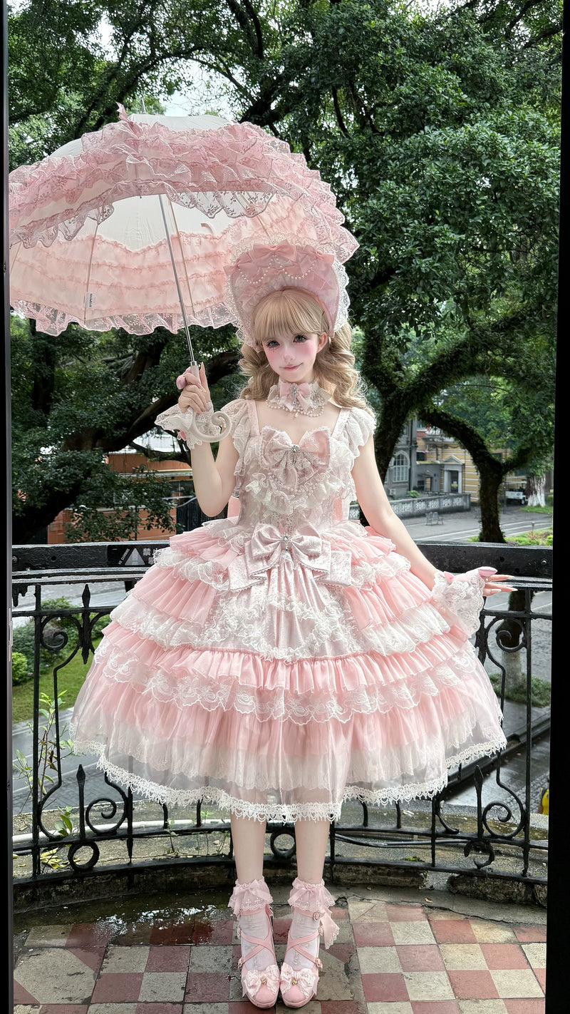 Miaolin Original - Rose Oath - Sweet Lolita JSK dress with rose