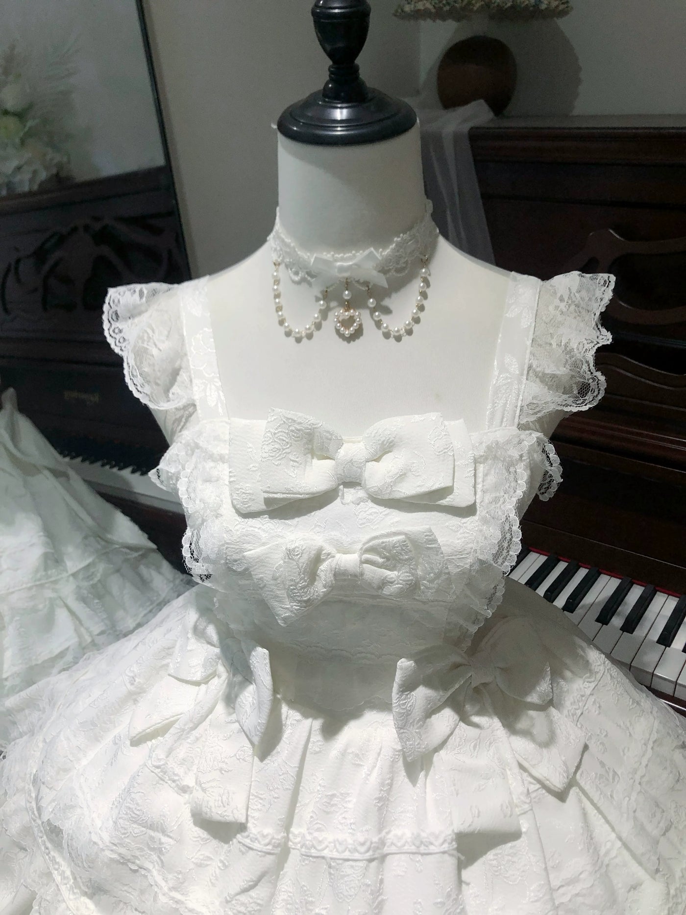 YoYo - White Angel Wings - White Sweet Lolita jumper skirt