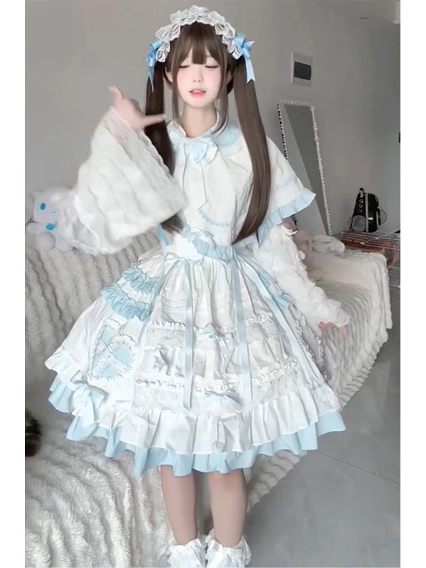 Creamy - Blue Heart - JSK and Shirt Options with Princess Sleeves