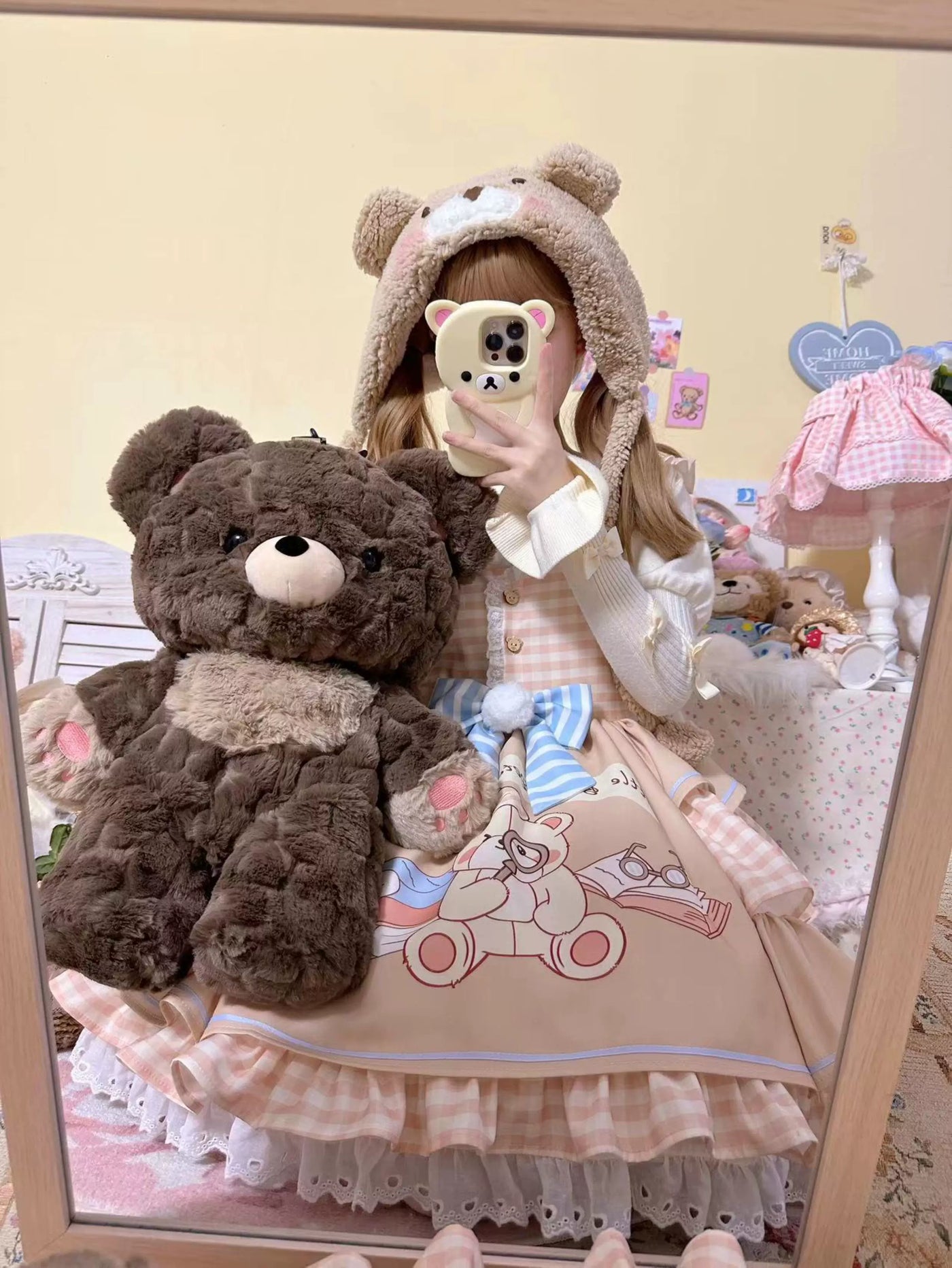LambGuli - Little Bear Guli - Plush Animal Bag with Rounded Bear Face