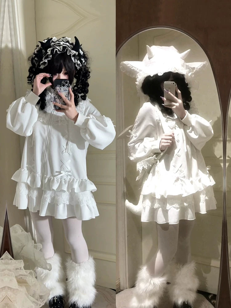 With PUJI - Muppet Settings - Sweet Lolita Outerwear, Detachable Styling detail view 4