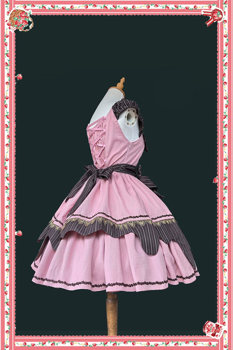Infanta - Berry & Mint Chocolate - Striped Lolita OP