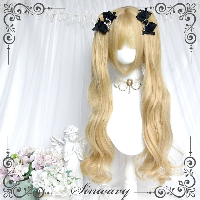 Sinwavy gold 60cm twin ponytail wig - view 6