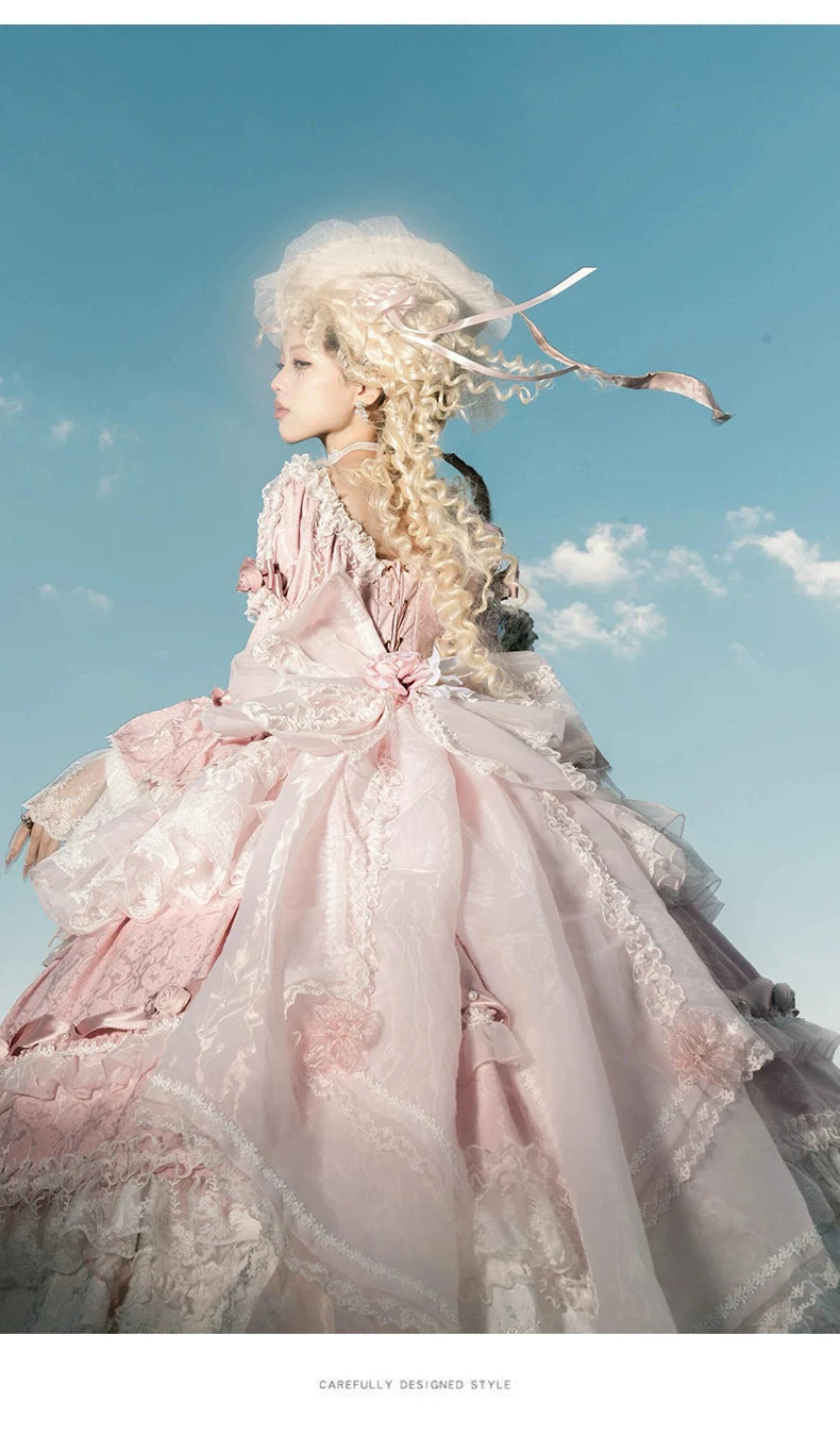 Emoji Dream - Sweet Lolita Princess Evening Dress - Floor-length pink