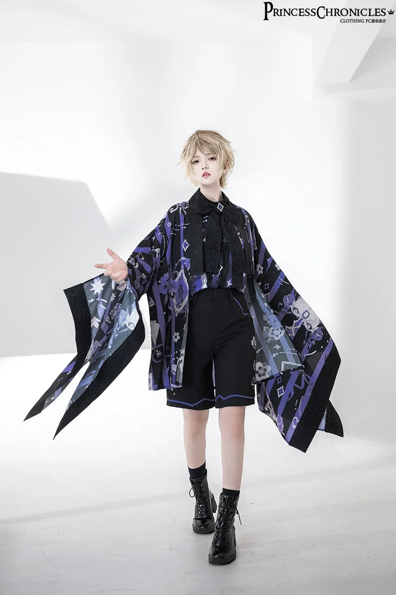 Princess Chronicles - Summer Sunscreen Loose Vintage - Printed Haori Outerwear Innerwear