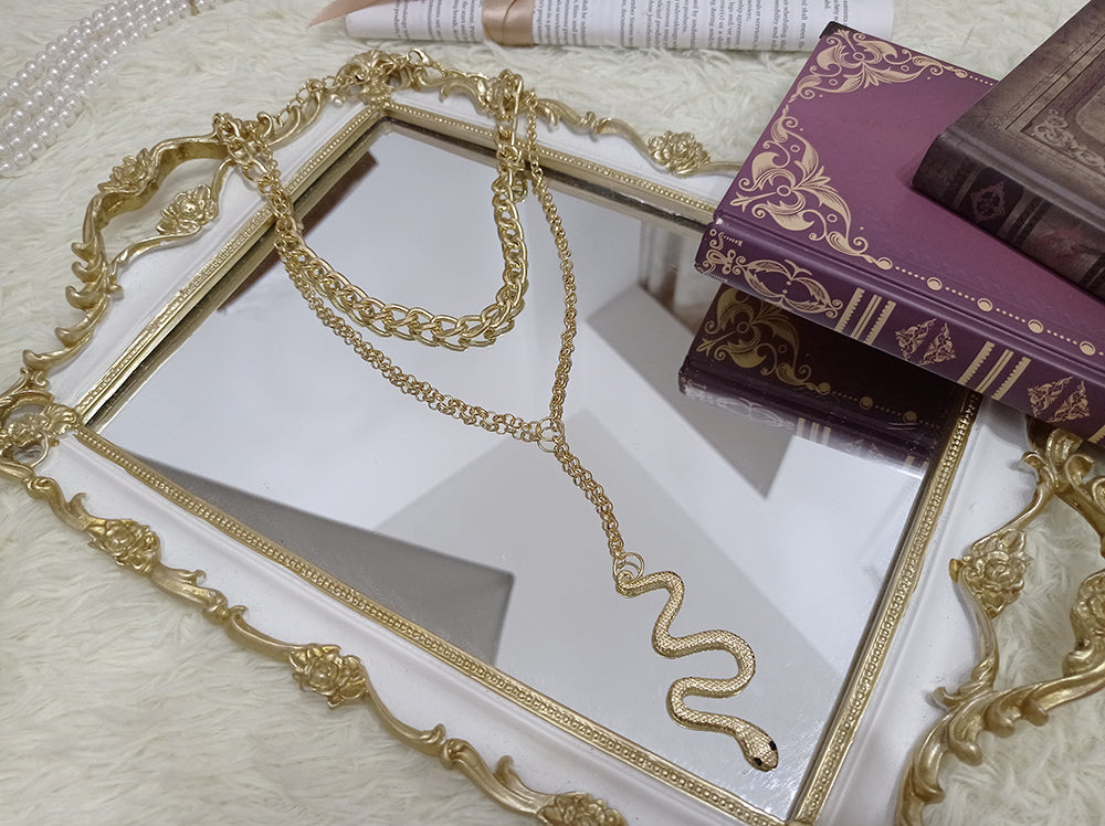 Dusk Bester - Egyptian Lolita Brooch Waistband Shawl snake shaped necklace