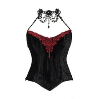 BLOOD SUPPLY - The Duchess - Velvet Camisole and Waist Corset - Beaded Velvet Camisole / S