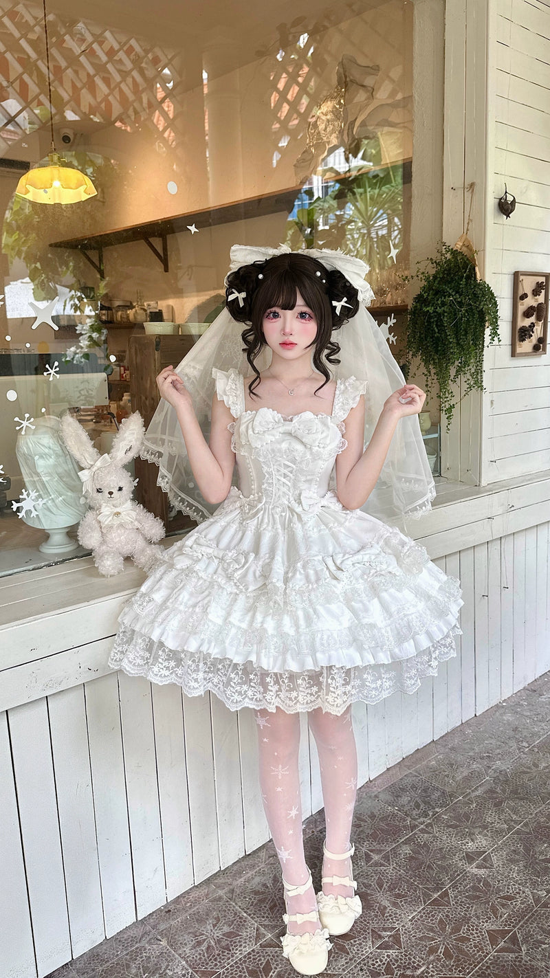 YoYo - Sea Salt Guava - Sweet Lolita summer jumper skirt with corset