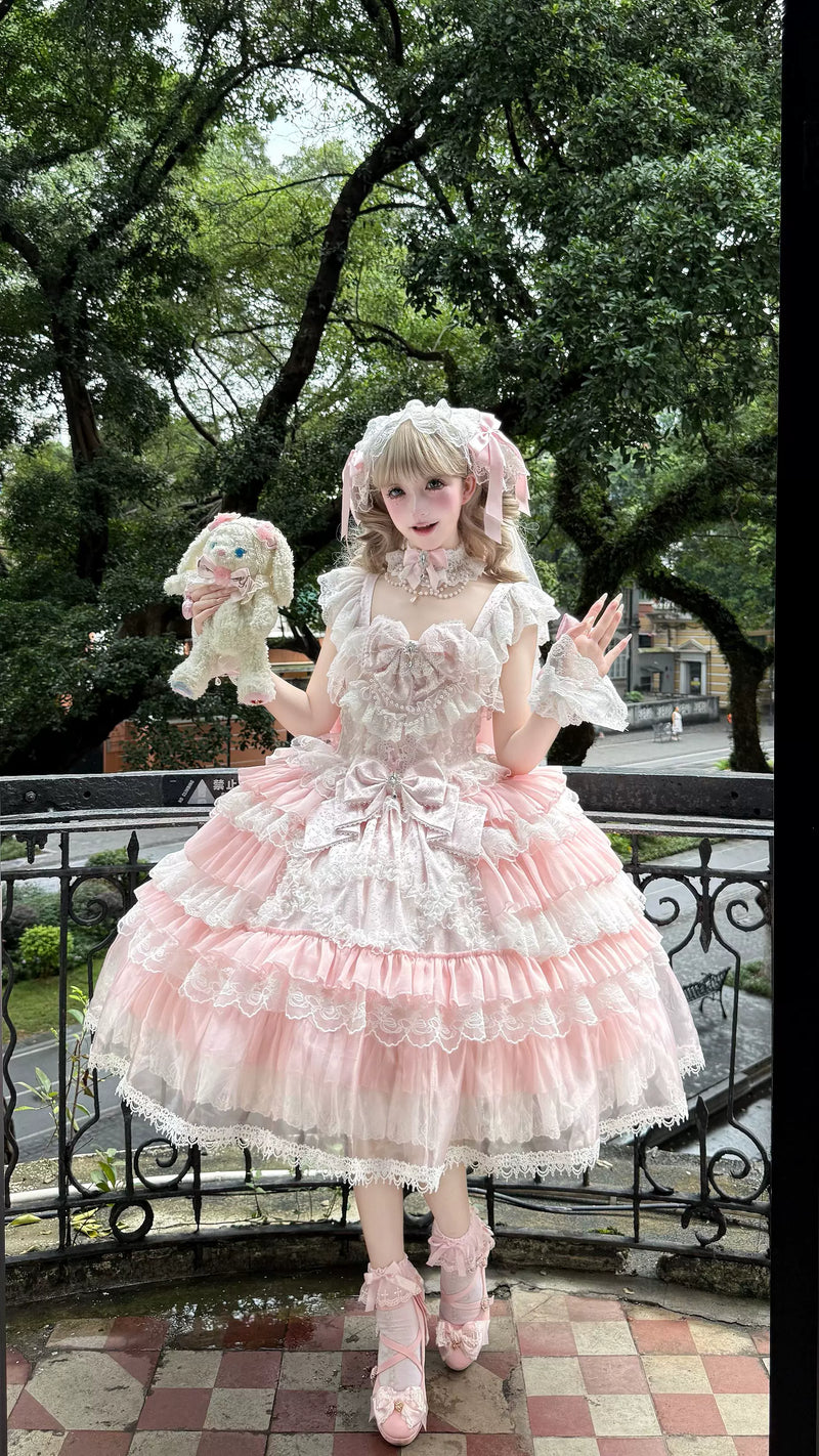 Miaolin Original - Rose Oath - Sweet Lolita JSK dress with rose
