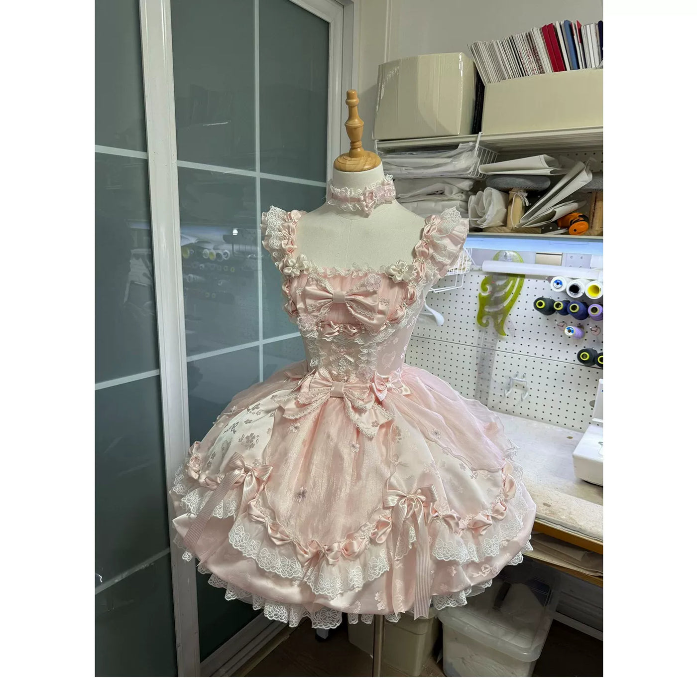 Creamy - Cherry Blossom Ballet - Pink JSK with Floral Motifs