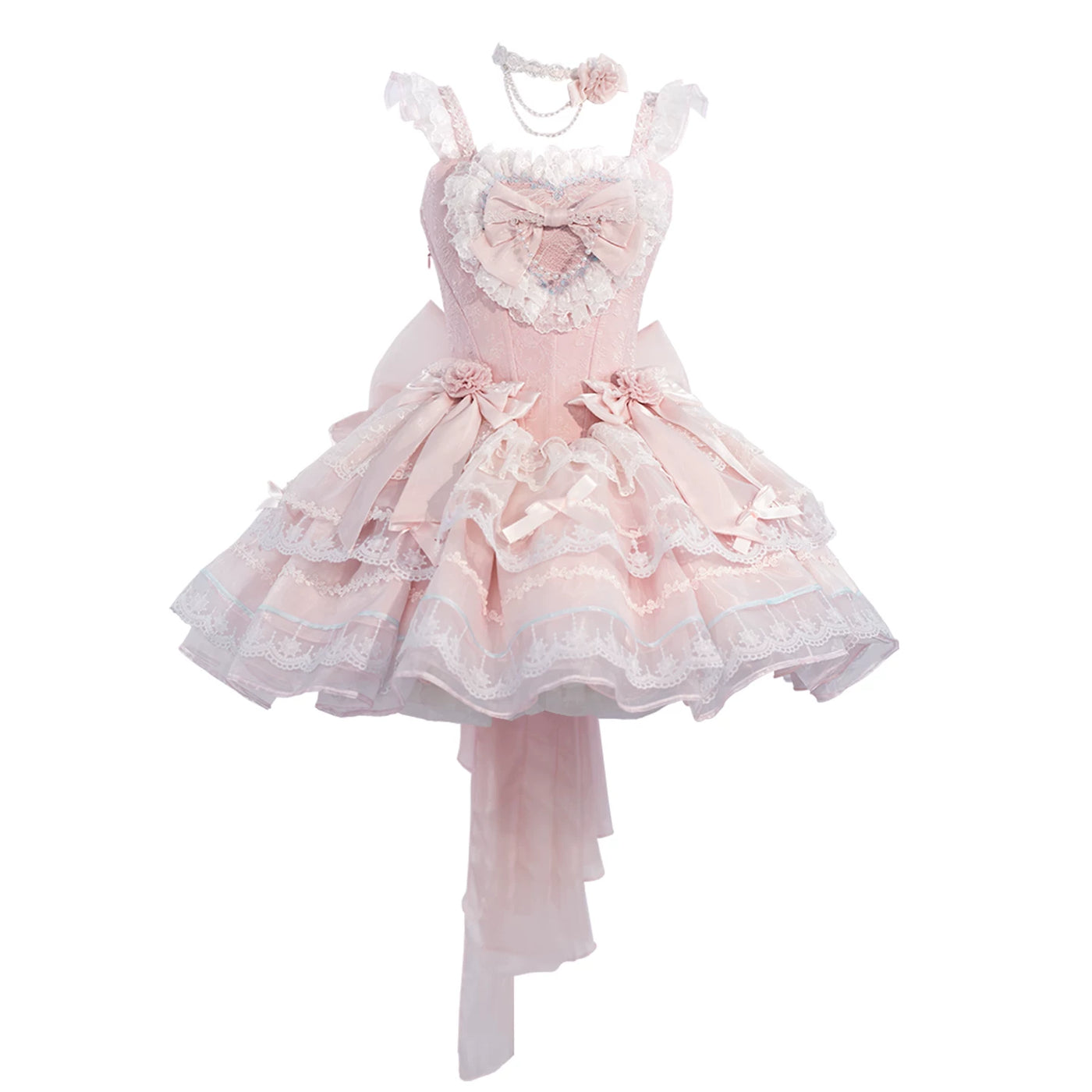 Leopard Cat JSK dress by Lolita Fetch featuring elegant ballet-inspired design and glazed island pattern.