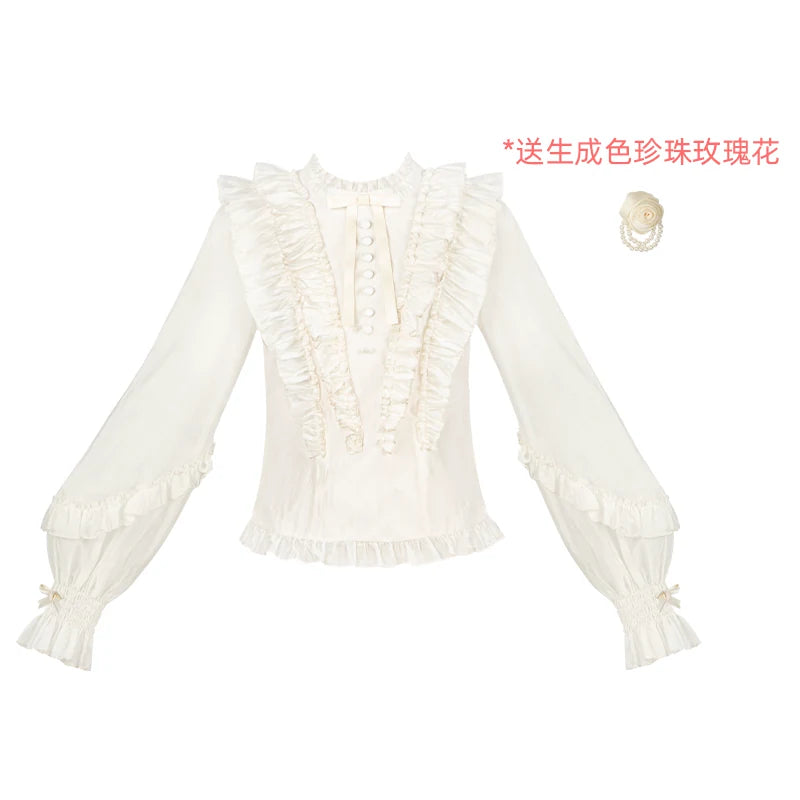 With PUJI - Miss Laura Blouse - Classic Lolita Blouse detail view 8
