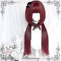 Raspberry red - short hair + fringe set (separate parts require assembly)