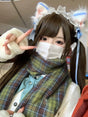 Light blue headband, blue cat ears + pink cochlea