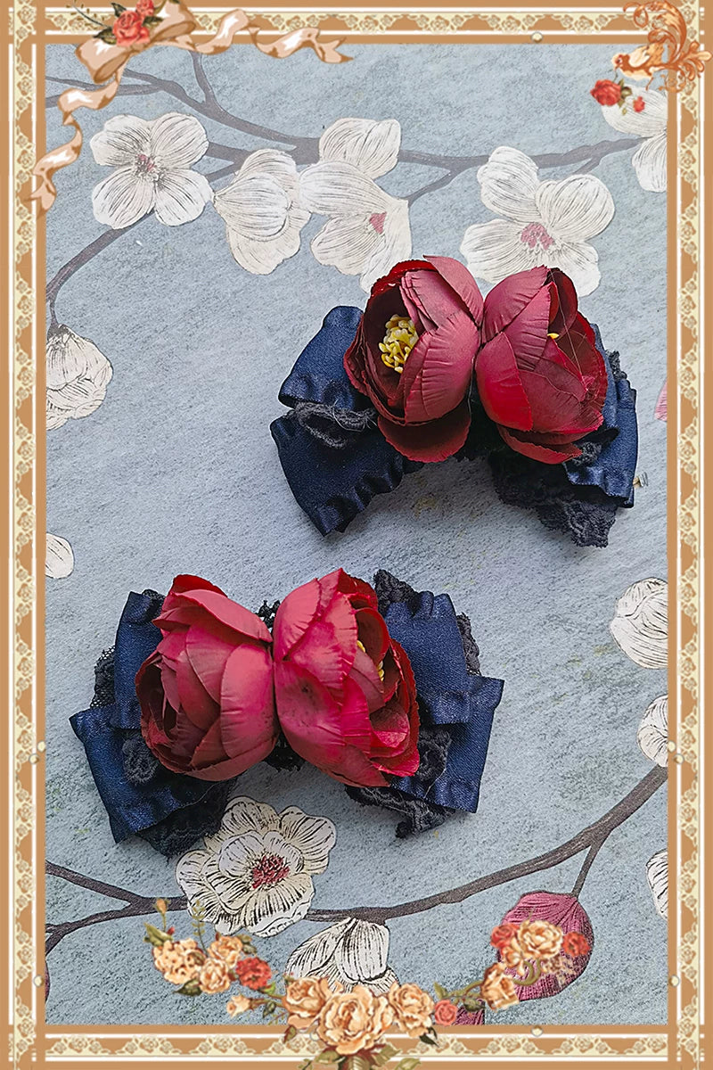 Infanta - Floral & Velvet - Lolita Hair Accessories