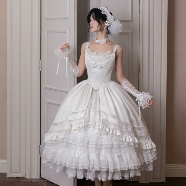 Two Country Cats - Rose Promise - JSK with Lace and Bow Details