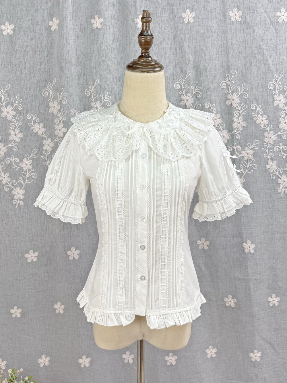 DMFS Lolita - Sunflower - Sweet Lolita Peter Pan Collar Blouse, Cotton Fabric