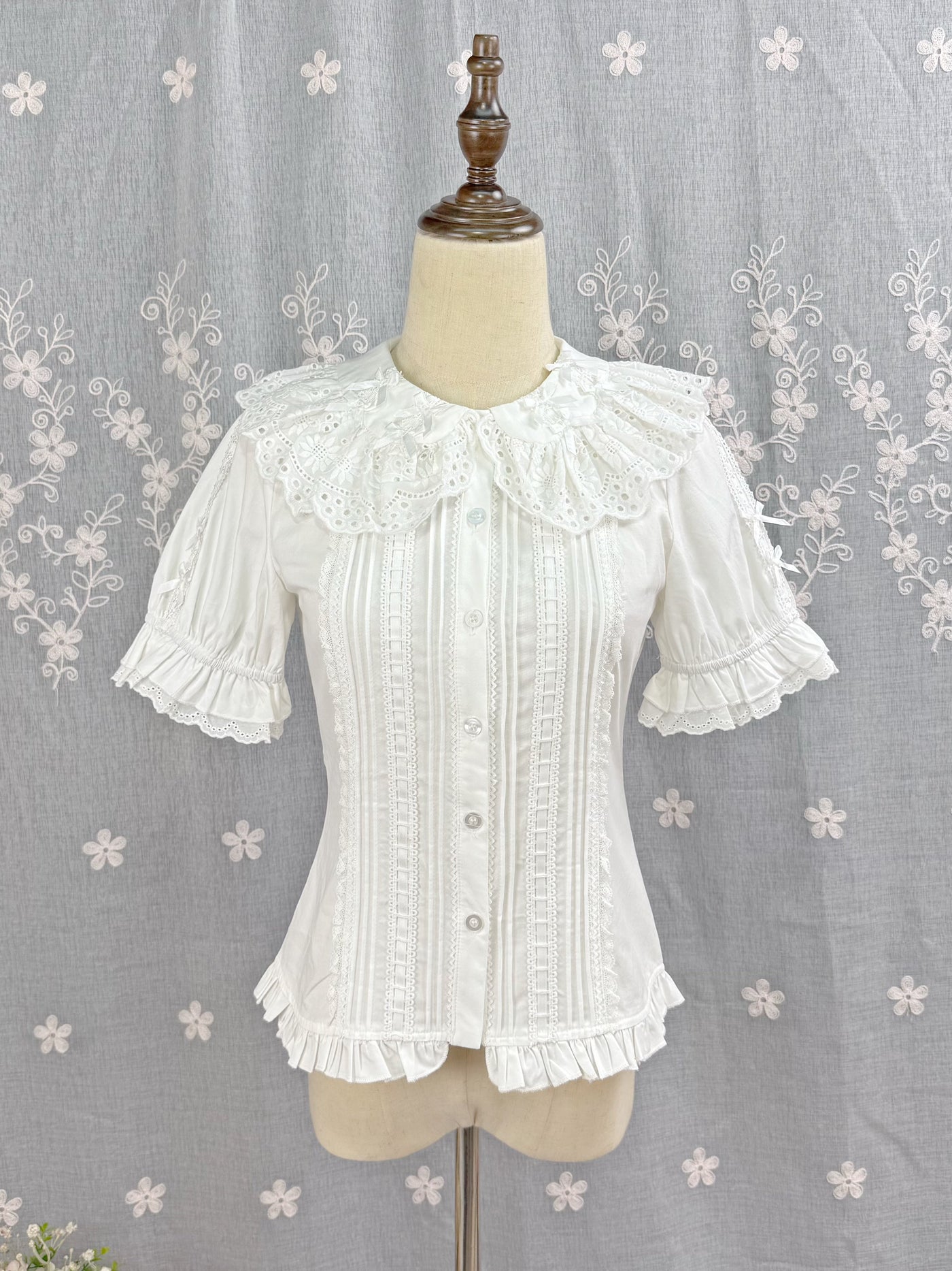 DMFS Lolita - Sunflower - Sweet Lolita Peter Pan Collar Blouse, Cotton Fabric