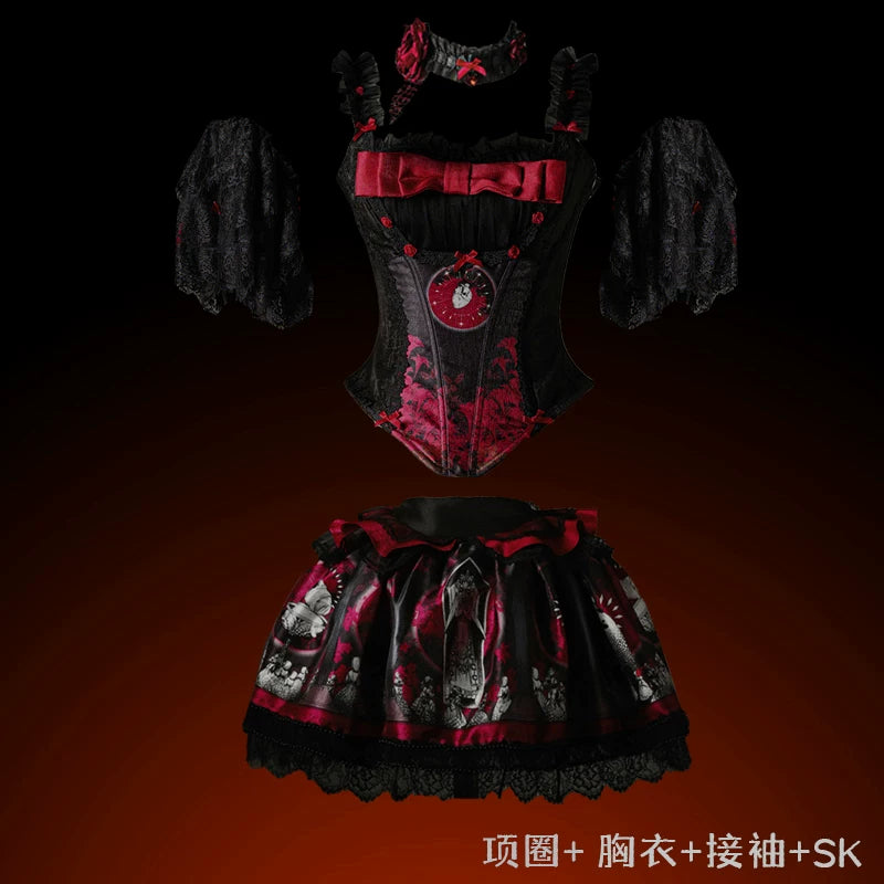 囚鸟旅店‖暗月回廊‖现货‖售完永不再贩‖暗黑哥特lolita大码sk